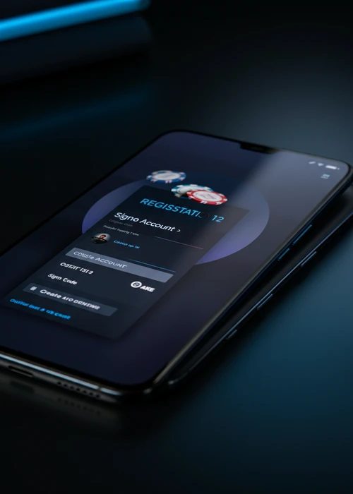 Interface de la page d'inscription Vincispin Casino avec les champs de formulaire et le bouton de soumission.